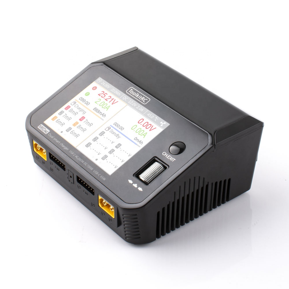 Lipo Battery 6S - Carregador Inteligente Duplo Toolkitrc M6DAC 350W