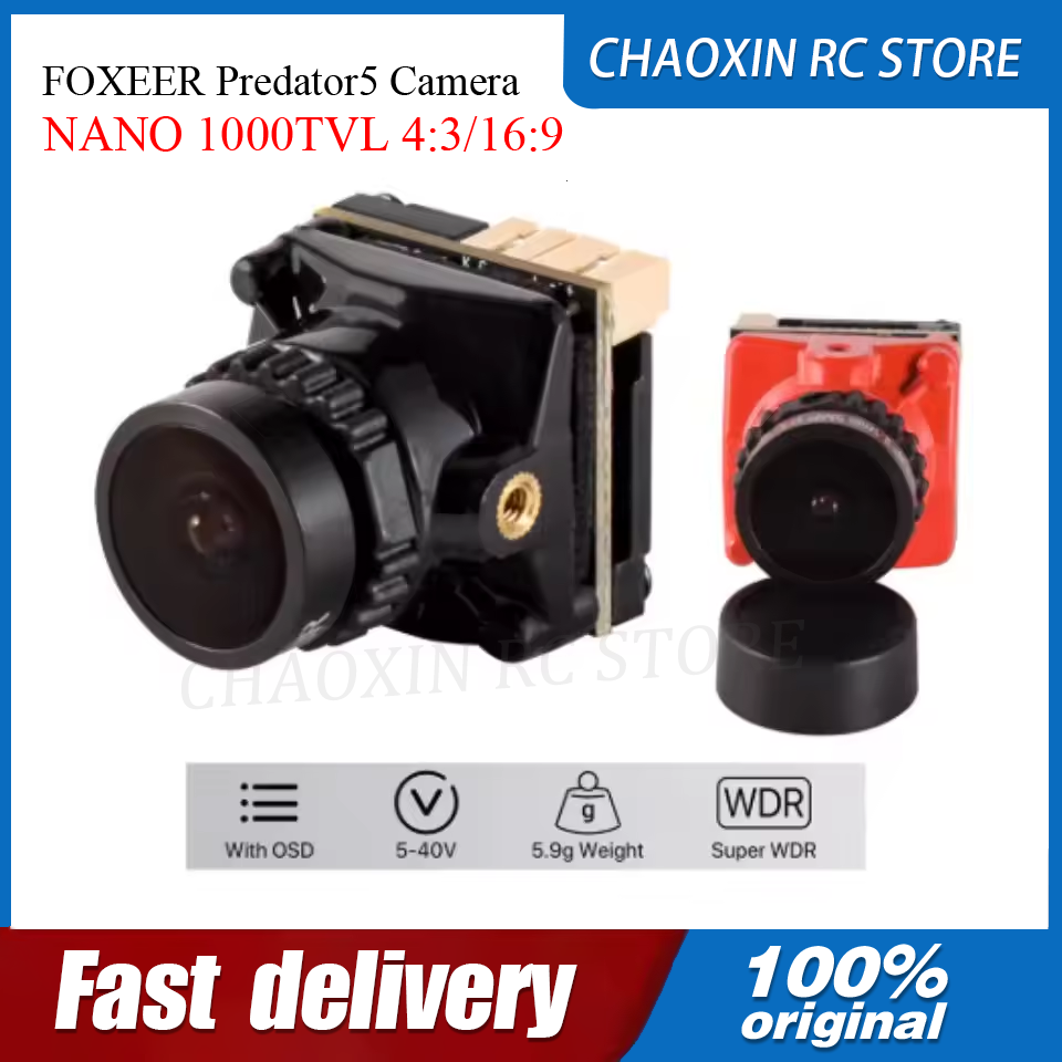 Fpv Camera - FOXEER Predator5 Câmera NANO 1000TVL 4:3/16:9