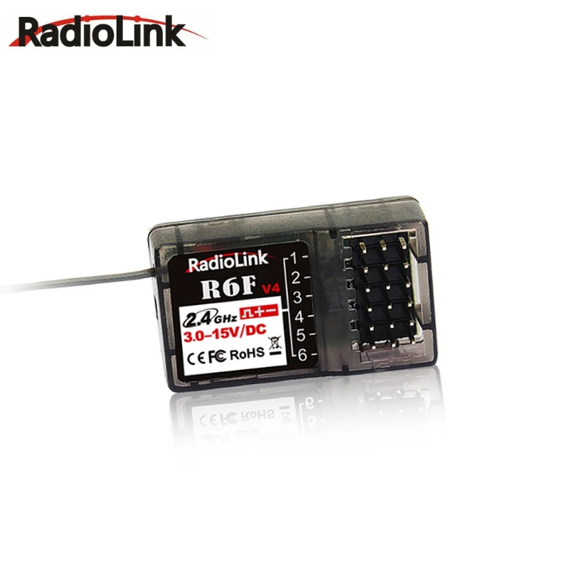 Radio Transmitter 2.4Ghz - Receptor Radiolink R6F de 6 Canais