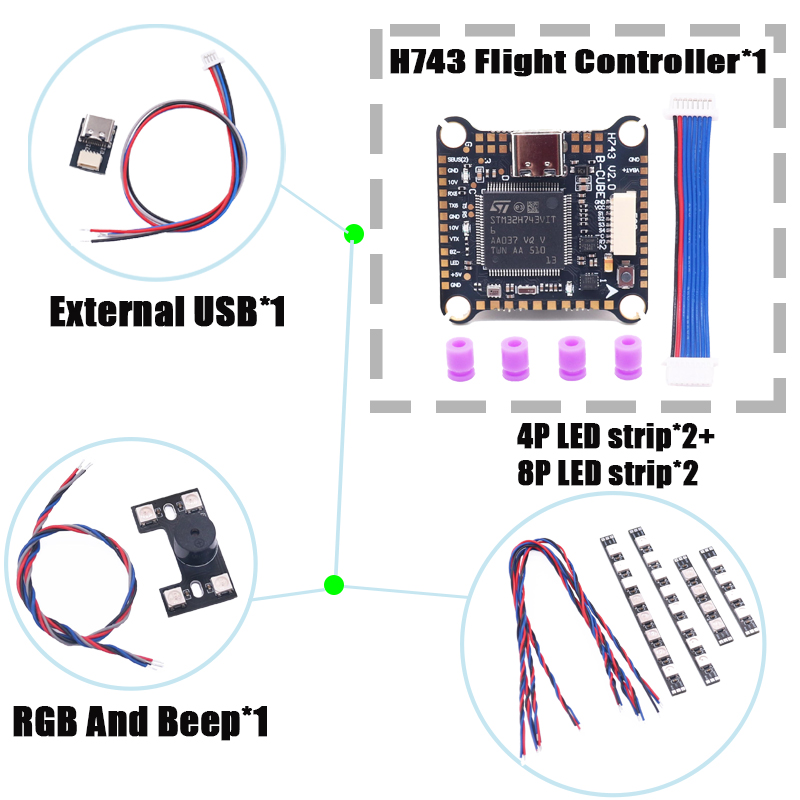 RctoSky F4V3S PLUS F722 F745 H - F722 Flight Controller avaliação e preço