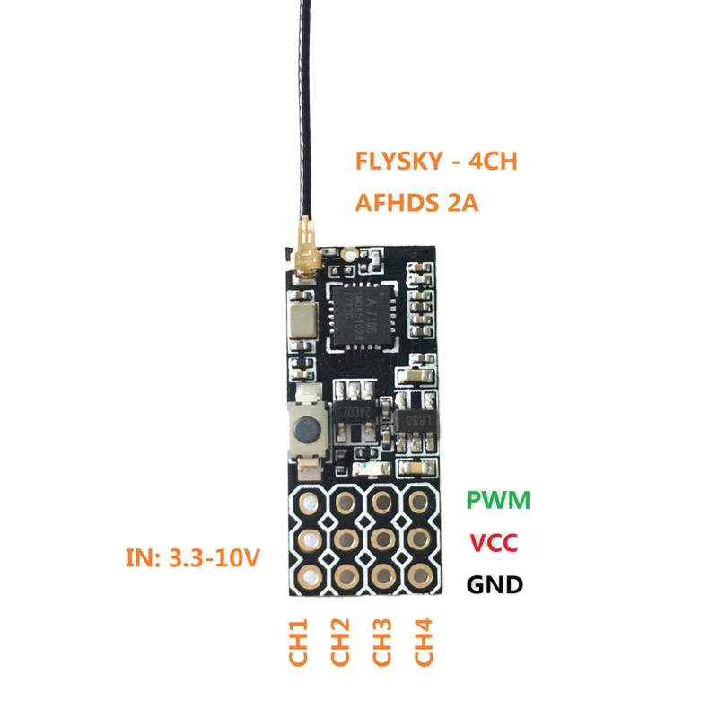 Receptor Mini Flysky FS2A 4CH  - Mini Drone avaliação e preço