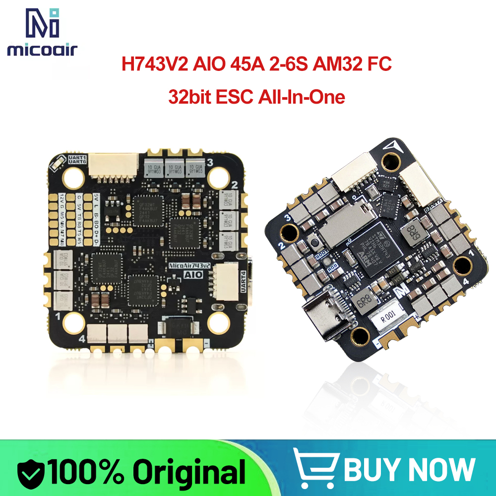MicoAir H743V2 AIO 45A AM32 2- - Betaflight Fc avaliação e preço