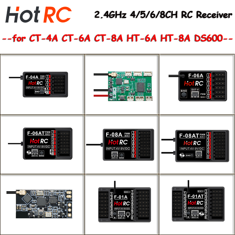 HOTRC 2.4 Ghz Receptores F-01A - Radio Transmitter 2.4Ghz avaliação e preço