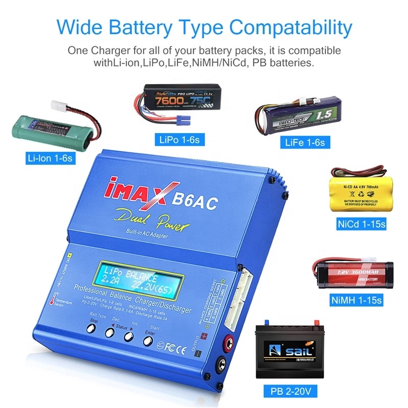 IMAX B6AC RC Carregador 80W 6A - Lipo Battery 6S avaliação e preço